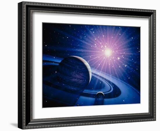 Artwork of a White Dwarf Nova-Joe Tucciarone-Framed Photographic Print