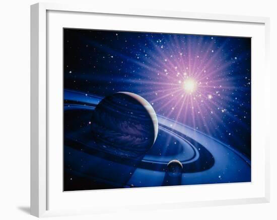 Artwork of a White Dwarf Nova-Joe Tucciarone-Framed Photographic Print