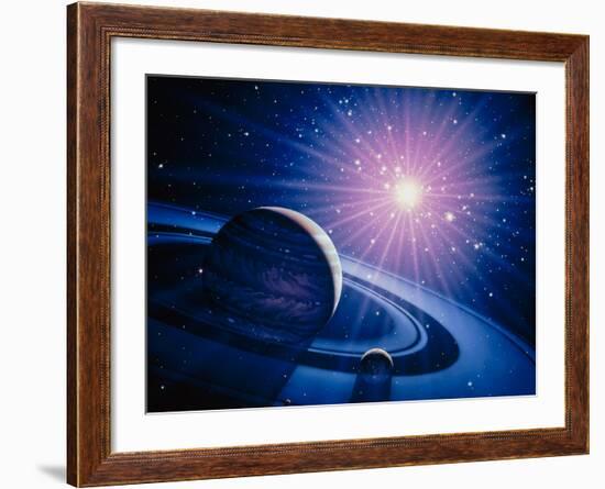 Artwork of a White Dwarf Nova-Joe Tucciarone-Framed Photographic Print