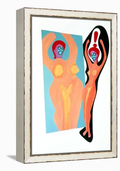 Artwork of An Anorexic Woman Looking In a Mirror-Paul Brown-Framed Premier Image Canvas