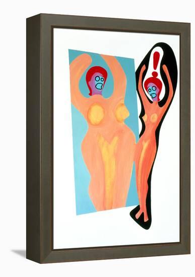 Artwork of An Anorexic Woman Looking In a Mirror-Paul Brown-Framed Premier Image Canvas