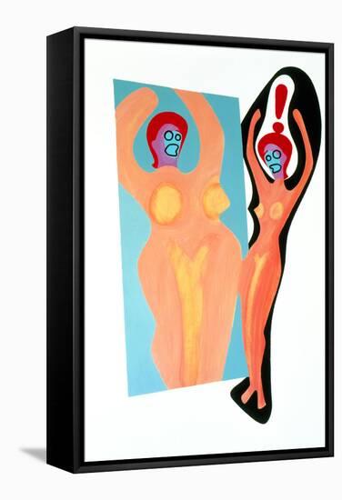 Artwork of An Anorexic Woman Looking In a Mirror-Paul Brown-Framed Premier Image Canvas