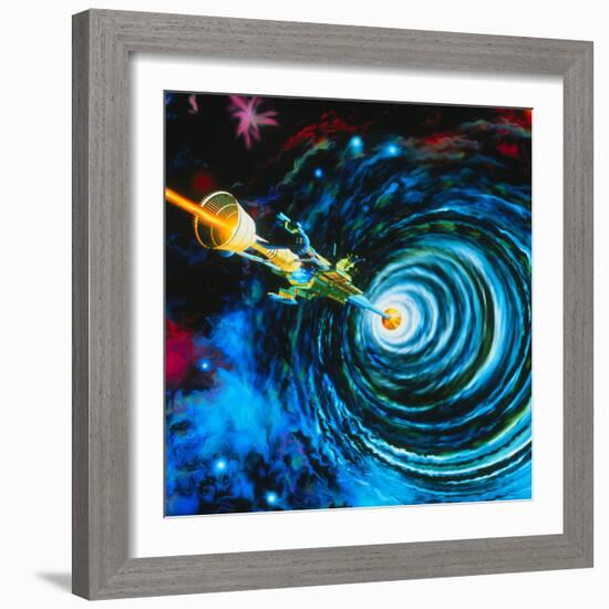 Artwork of Bussard RamScoop Starship-Julian Baum-Framed Premium Photographic Print