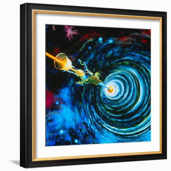 Artwork of Bussard RamScoop Starship-Julian Baum-Framed Premium Photographic Print