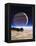 Artwork of Europa's Surface with Jupiter In Sky-Julian Baum-Framed Premier Image Canvas