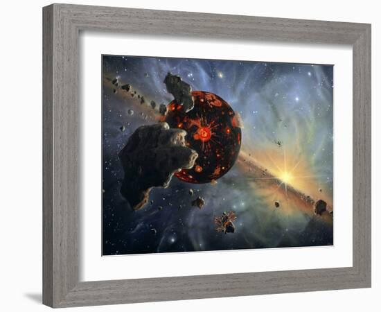 Artwork of Formation of the Solar System-Chris Butler-Framed Photographic Print