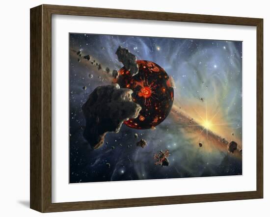 Artwork of Formation of the Solar System-Chris Butler-Framed Photographic Print