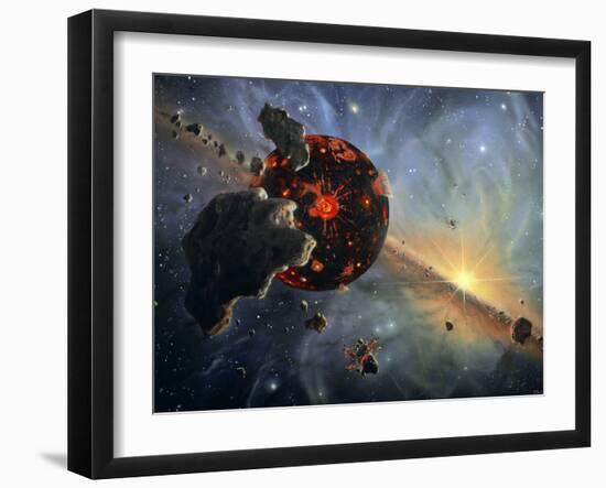 Artwork of Formation of the Solar System-Chris Butler-Framed Photographic Print