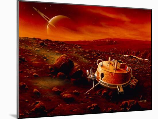 Artwork of Huygens Probe on the Surface of Titan-Detlev Van Ravenswaay-Mounted Photographic Print