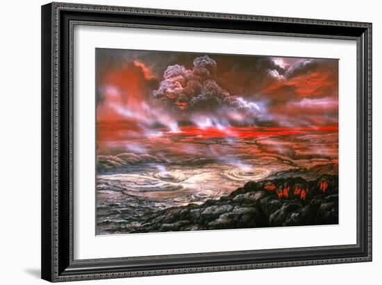 Artwork of Lava Flows on the Surface of Venus-Ludek Pesek-Framed Photographic Print