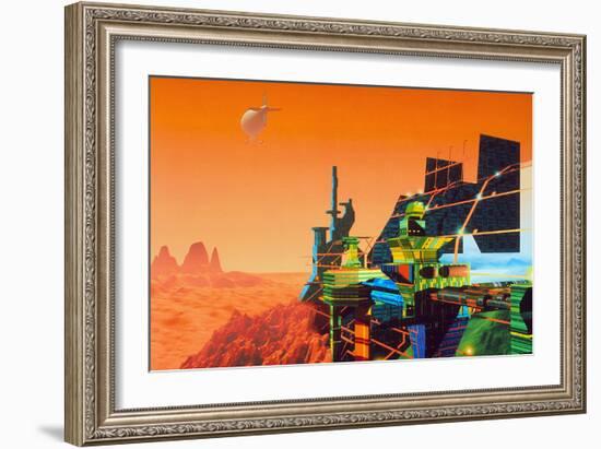 Artwork of Mars Terraforming Greenhouse-Julian Baum-Framed Photographic Print