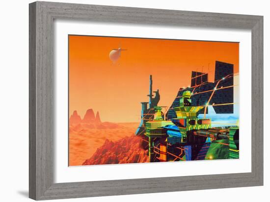 Artwork of Mars Terraforming Greenhouse-Julian Baum-Framed Photographic Print