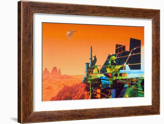 Artwork of Mars Terraforming Greenhouse-Julian Baum-Framed Photographic Print