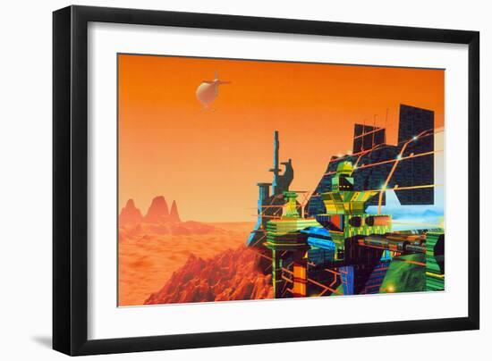 Artwork of Mars Terraforming Greenhouse-Julian Baum-Framed Photographic Print