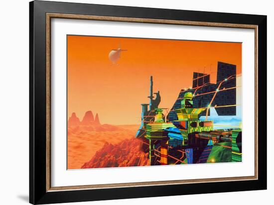 Artwork of Mars Terraforming Greenhouse-Julian Baum-Framed Photographic Print