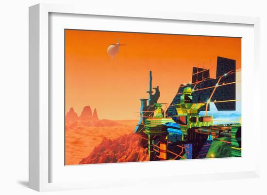 Artwork of Mars Terraforming Greenhouse-Julian Baum-Framed Photographic Print