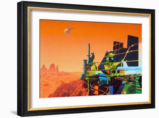 Artwork of Mars Terraforming Greenhouse-Julian Baum-Framed Photographic Print