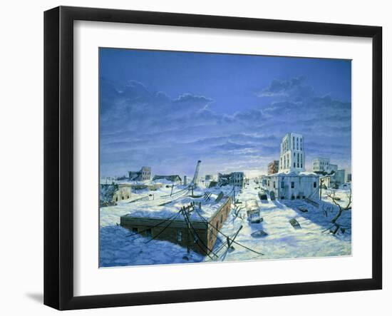 Artwork of Ruined City Destroyed by Blizzards-Chris Butler-Framed Photographic Print