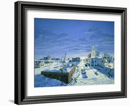 Artwork of Ruined City Destroyed by Blizzards-Chris Butler-Framed Photographic Print