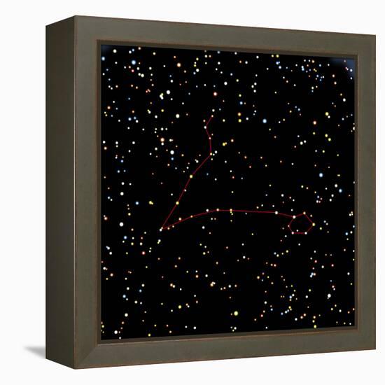 Artwork of the Constellation of Pisces-Julian Baum-Framed Premier Image Canvas