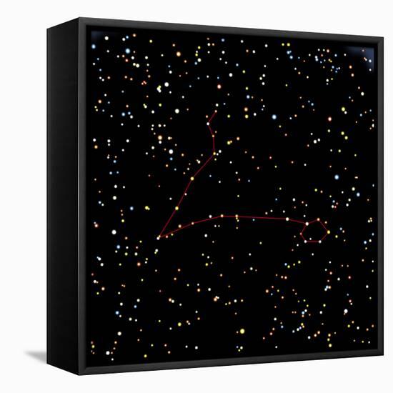 Artwork of the Constellation of Pisces-Julian Baum-Framed Premier Image Canvas