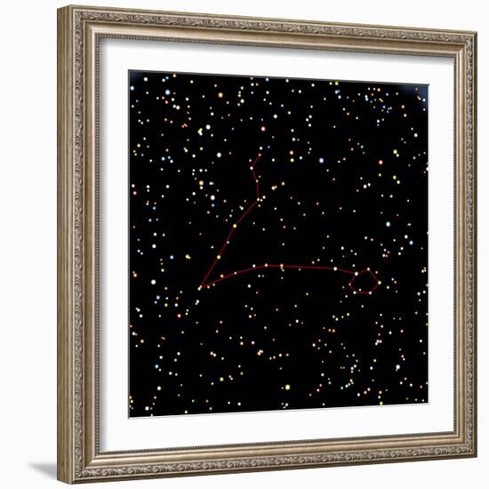 Artwork of the Constellation of Pisces-Julian Baum-Framed Premium Photographic Print