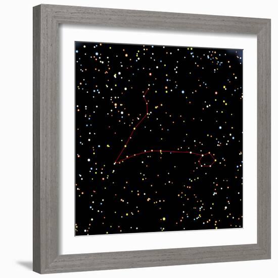 Artwork of the Constellation of Pisces-Julian Baum-Framed Premium Photographic Print