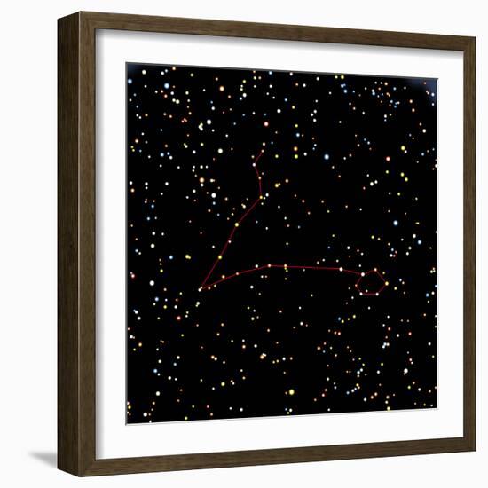 Artwork of the Constellation of Pisces-Julian Baum-Framed Premium Photographic Print