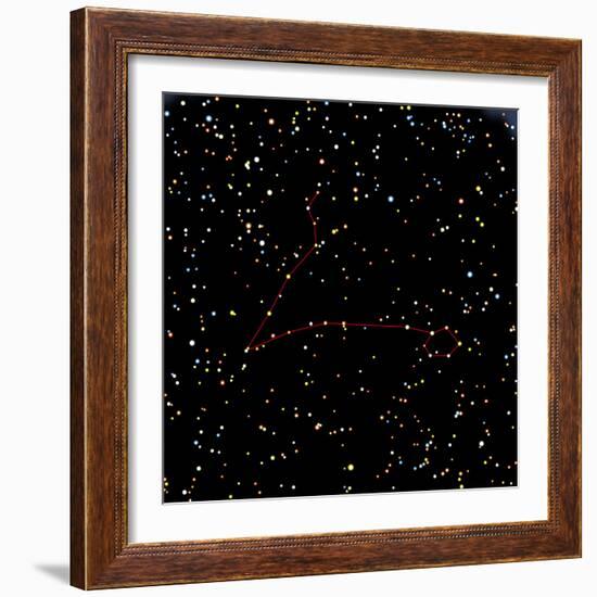 Artwork of the Constellation of Pisces-Julian Baum-Framed Premium Photographic Print