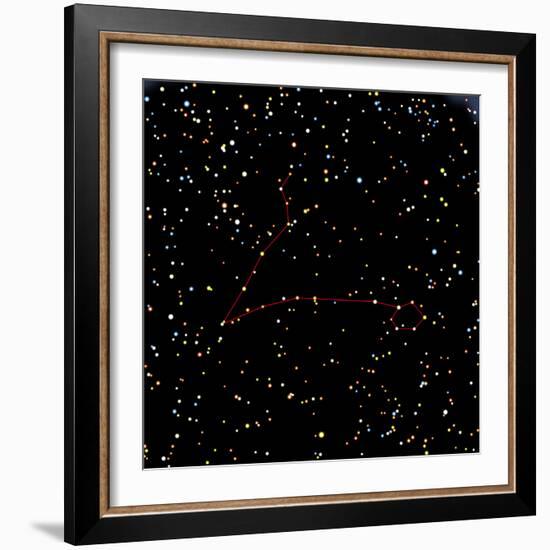 Artwork of the Constellation of Pisces-Julian Baum-Framed Premium Photographic Print