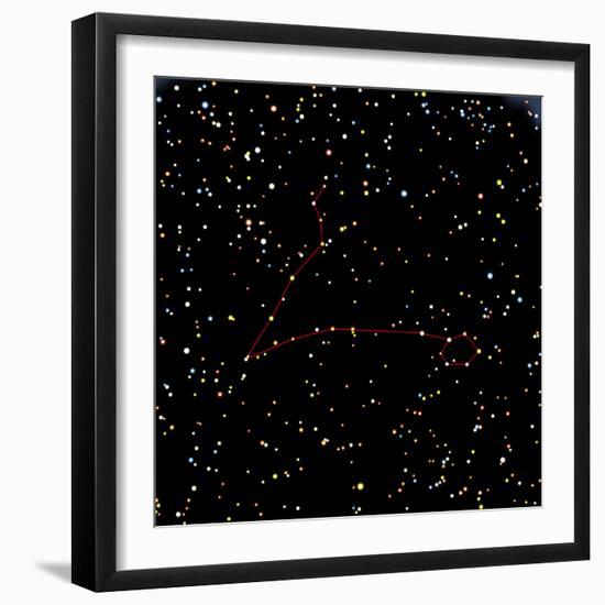 Artwork of the Constellation of Pisces-Julian Baum-Framed Premium Photographic Print