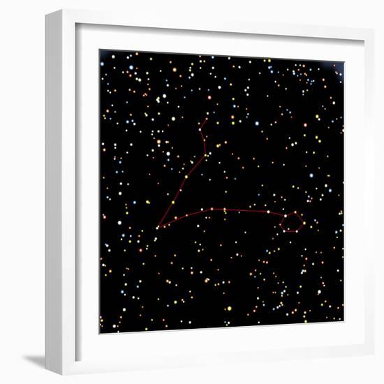 Artwork of the Constellation of Pisces-Julian Baum-Framed Premium Photographic Print