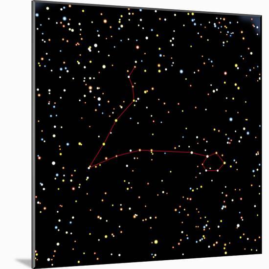 Artwork of the Constellation of Pisces-Julian Baum-Mounted Premium Photographic Print