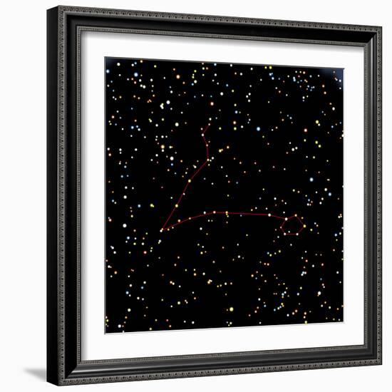 Artwork of the Constellation of Pisces-Julian Baum-Framed Premium Photographic Print