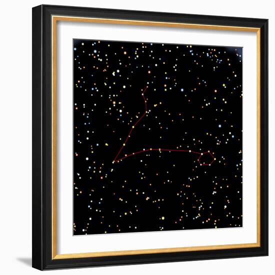 Artwork of the Constellation of Pisces-Julian Baum-Framed Premium Photographic Print