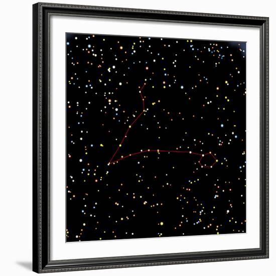 Artwork of the Constellation of Pisces-Julian Baum-Framed Photographic Print