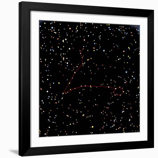 Artwork of the Constellation of Pisces-Julian Baum-Framed Photographic Print