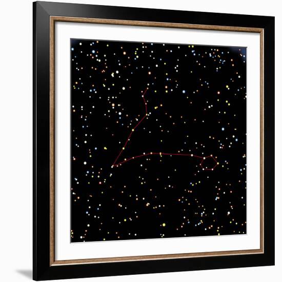 Artwork of the Constellation of Pisces-Julian Baum-Framed Photographic Print