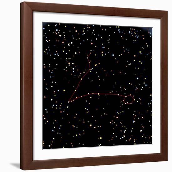 Artwork of the Constellation of Pisces-Julian Baum-Framed Photographic Print