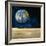 Artwork of the Earth As Seen From the Moon-null-Framed Premium Photographic Print