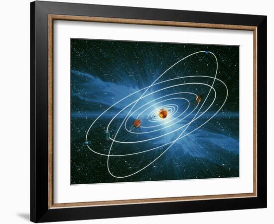 Artwork of the Orbits of the Planets-Victor Habbick-Framed Photographic Print