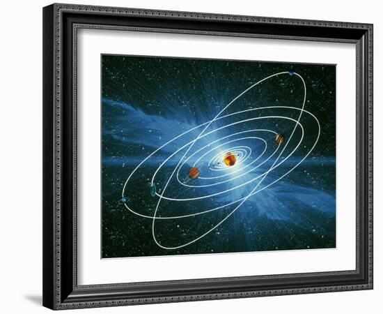 Artwork of the Orbits of the Planets-Victor Habbick-Framed Photographic Print