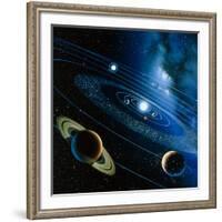 Artwork of the Solar System-Detlev Van Ravenswaay-Framed Photographic Print