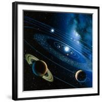 Artwork of the Solar System-Detlev Van Ravenswaay-Framed Photographic Print