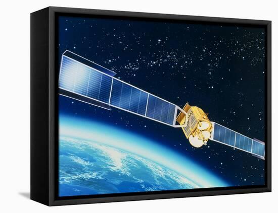Artwork of the Telecom 1A Communications Satellite-David Ducros-Framed Premier Image Canvas