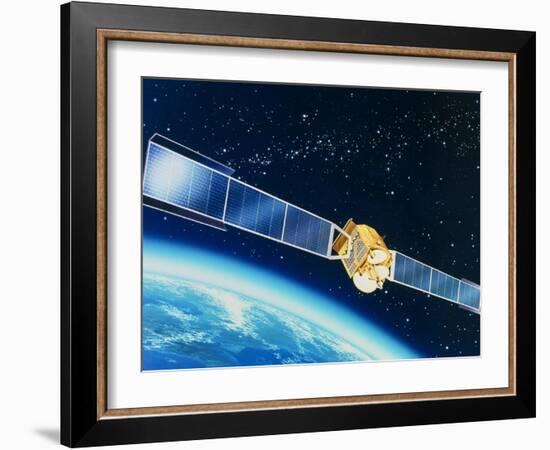 Artwork of the Telecom 1A Communications Satellite-David Ducros-Framed Photographic Print