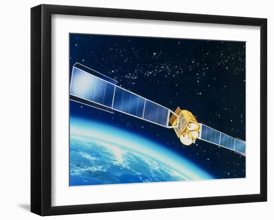 Artwork of the Telecom 1A Communications Satellite-David Ducros-Framed Photographic Print