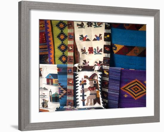 Artwork on Rugs, Oaxaca, Mexico-Bill Bachmann-Framed Photographic Print