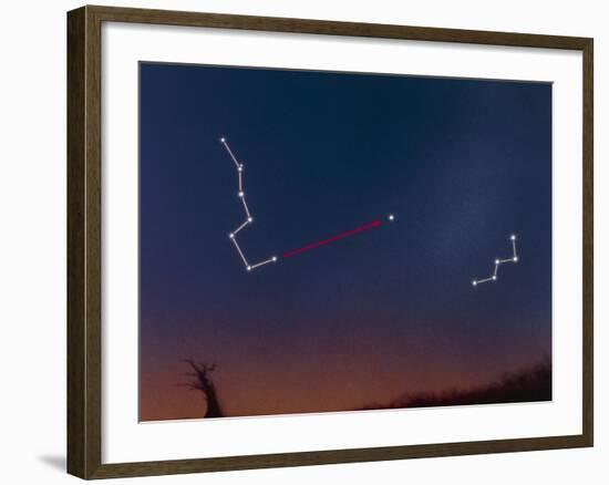 Artwork Showing How To Locate the Pole Star-Julian Baum-Framed Photographic Print