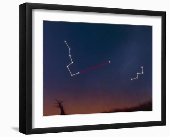 Artwork Showing How To Locate the Pole Star-Julian Baum-Framed Photographic Print